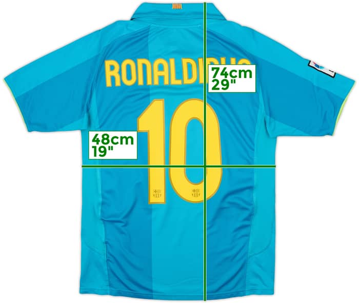 2007-09 Barcelona Away Shirt Ronaldinho #10 - 6/10 - (S)