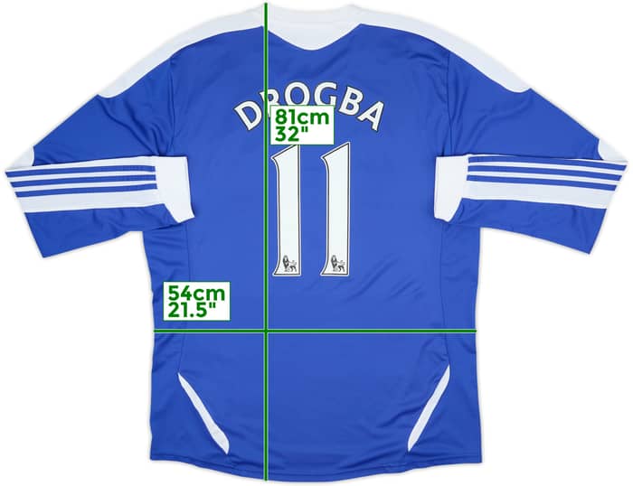 2011-12 Chelsea Home L/S Shirt Drogba #11 - 6/10 - (XL)