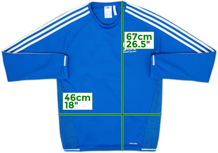 2015-16 Olympique Marseille adidas Sweat Top - 8/10 - (S)
