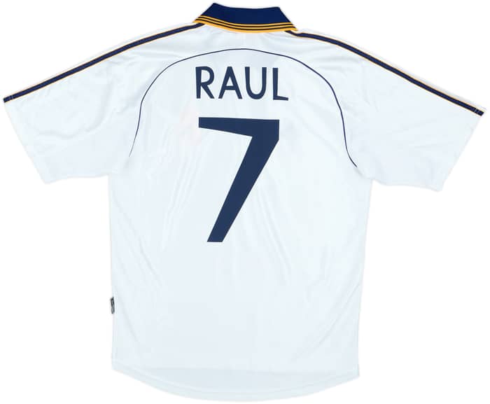 1998-00 Real Madrid Home Shirt Raul #7 - 8/10 - (S)