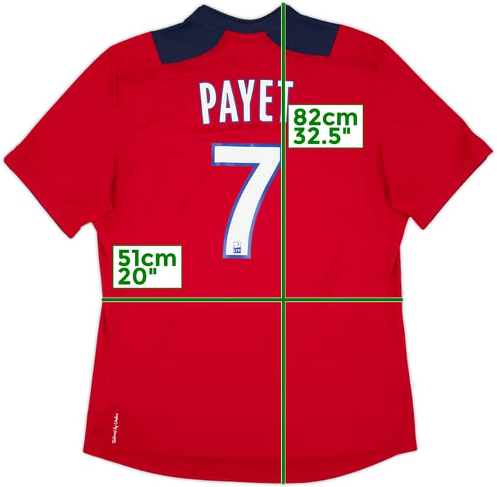 2012-13 Lille Camiseta de Local Payet #7 - 8/10 - (XL)