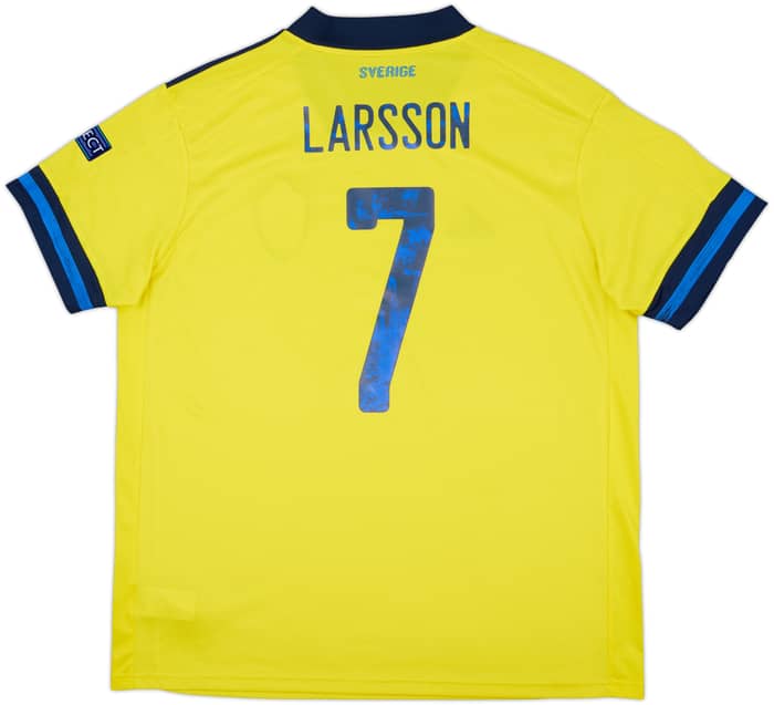 2020-21 Sweden Home Shirt Larsson #7 - 9/10 - (XL)