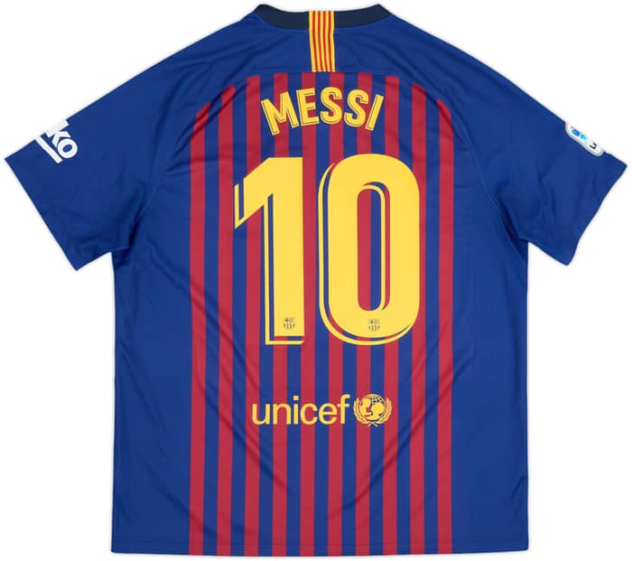 2018-19 Barcelona Home Shirt Messi #10 - 9/10 - (XL)