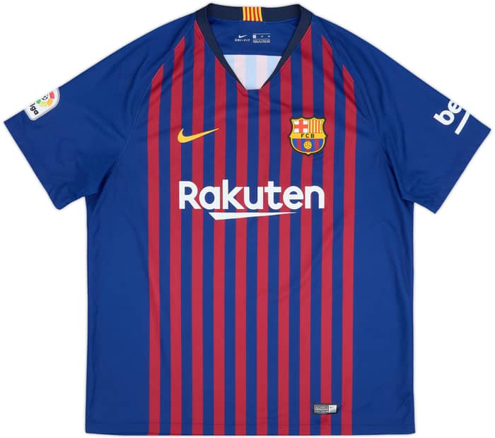 2018-19 Barcelona Home Shirt Messi #10 - 9/10 - (XL)