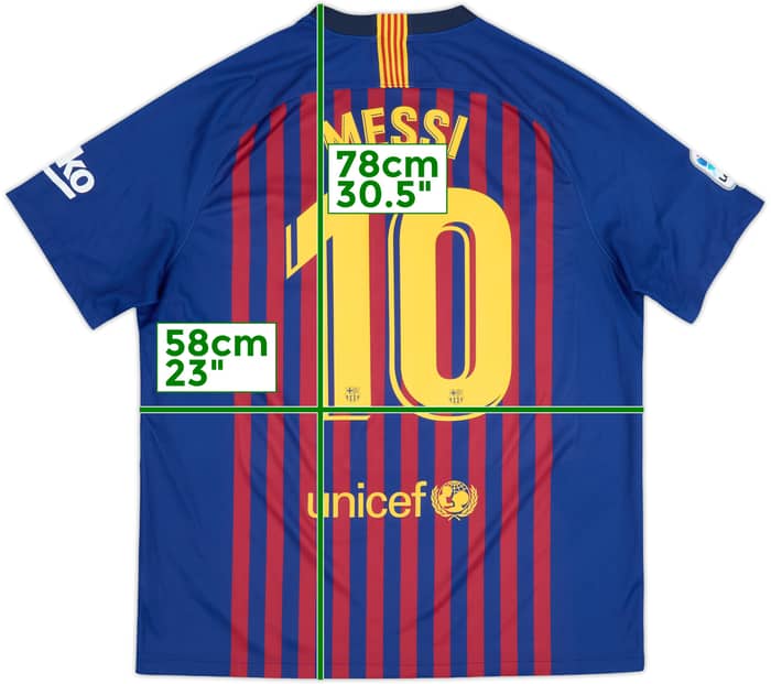 2018-19 Barcelona Home Shirt Messi #10 - 9/10 - (XL)