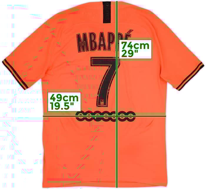 2019-20 Paris Saint-Germain Authentic Away Shirt Mbappe #7 - 7/10 - (M)