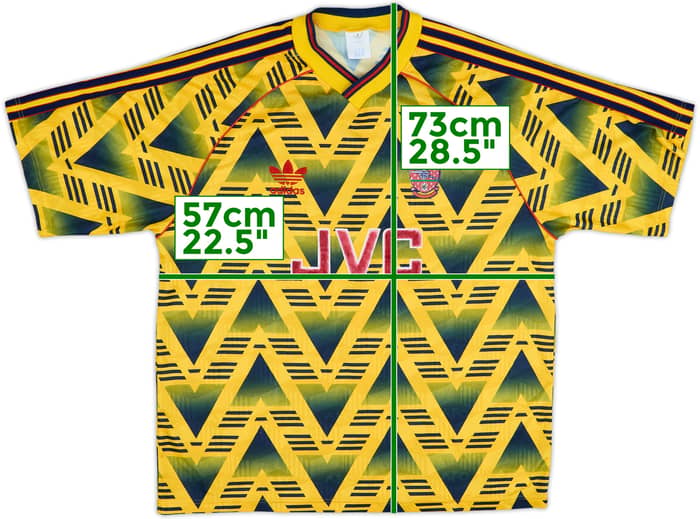 1991-93 Arsenal Away Shirt - 6/10 - (L/XL)