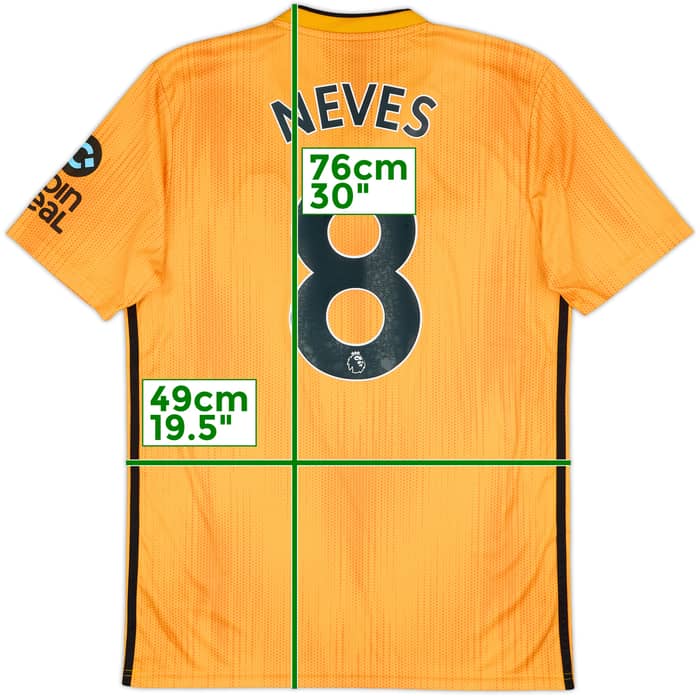 2019-20 Wolves Home Shirt Neves #8 - 9/10 - (M)