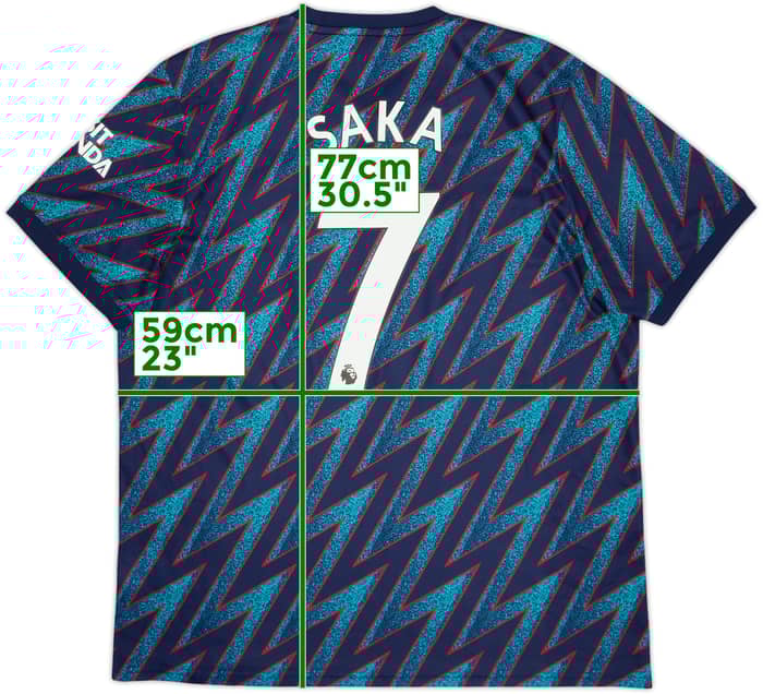 2021-22 Arsenal Third Shirt Saka #7 - 8/10 - (XL)