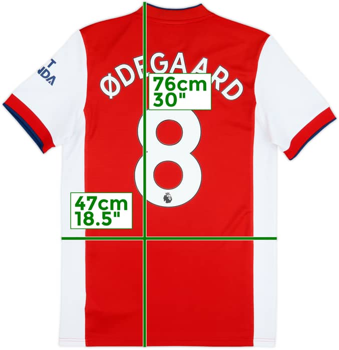 2021-22 Arsenal Home Shirt Odegaard #8 - 8/10 - (S)