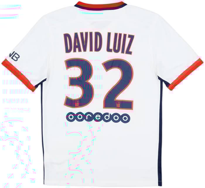 2015-16 Paris Saint-Germain Away Shirt David Luiz #32 - 8/10 - (S)