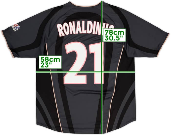 2001-02 Paris Saint-Germain Third Shirt Ronaldinho #21 - 7/10 - (L)