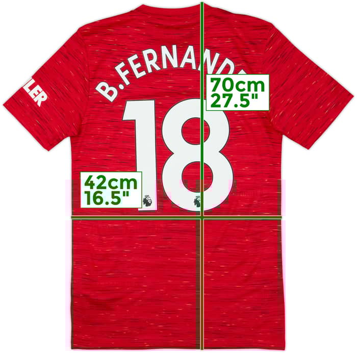 2020-21 Manchester United Home Shirt B.Fernandes #18 - 10/10 - (XS)