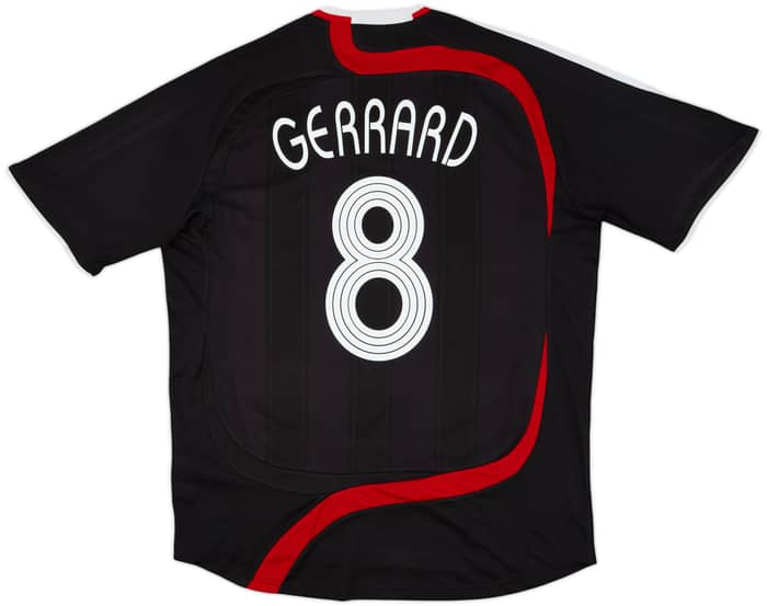 Camiseta de la tercera equipación del Liverpool 2007-08 Gerrard #8 - 6/10 - (XXL)