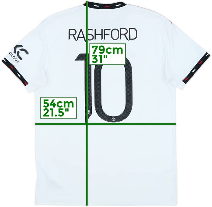 2022-23 Manchester United Away Shirt Rashford #10 - 8/10 - (L)