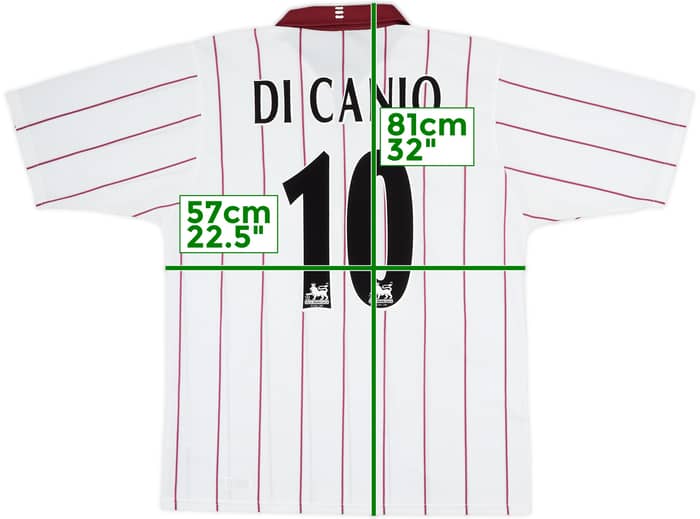 2002-03 West Ham Away Shirt Di Canio #10 - 8/10 - (XL)