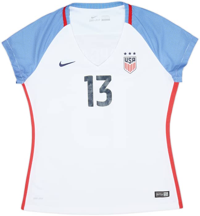 2016-17 USA Women Home Shirt Morgan #13 - 4/10 - (Women's L)