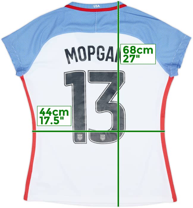 2016-17 USA Women Home Shirt Morgan #13 - 4/10 - (Women's L)