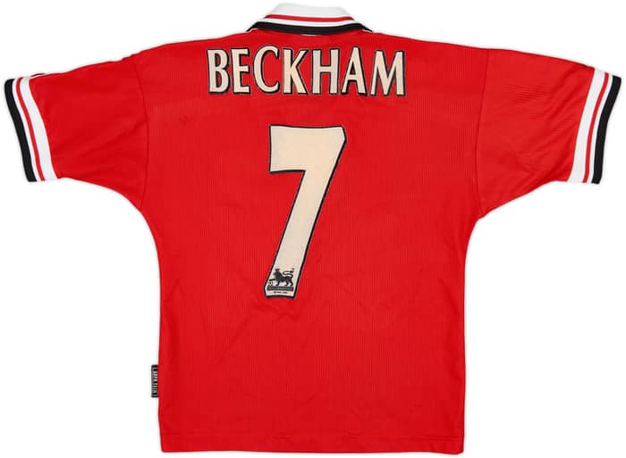 Camiseta de local del Manchester United 1998-00 Beckham #7 - 7/10 - (Niños S.)
