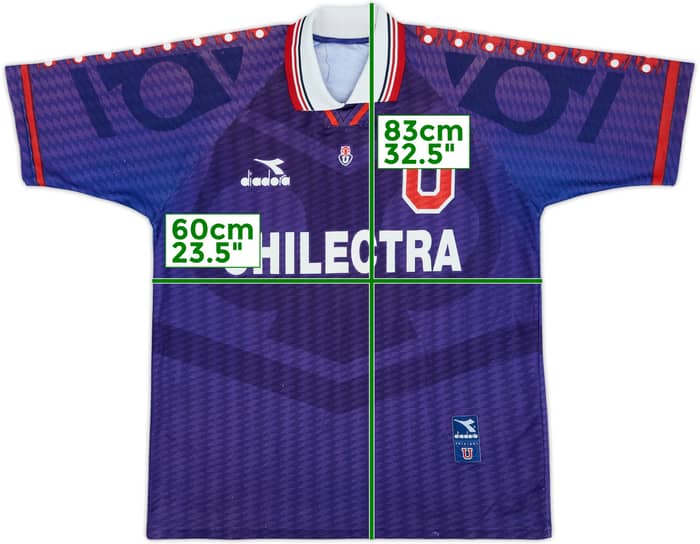 1996 Universidad de Chile Home Shirt Valencia #7 - 6/10 - (XL)