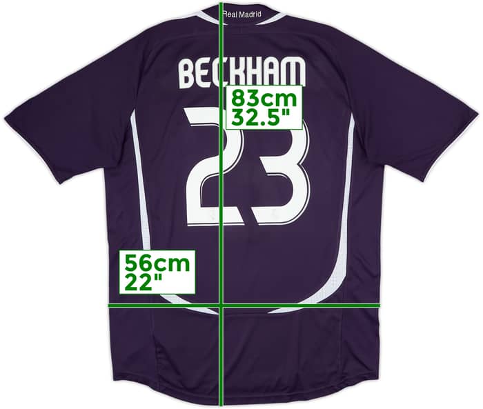 2006-07 Real Madrid Third Shirt Beckham #23 - 8/10 - (XL)