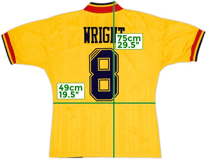 1993-94 Arsenal Away Shirt Wright #8 - 8/10 - (M)
