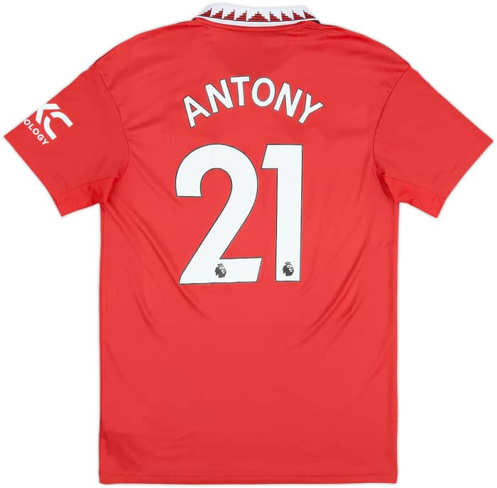2022-23 Manchester United Home Shirt Antony #21 - 8/10 - (M)