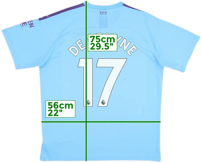 Camiseta de local del Manchester City 2019-20 De Bruyne #17 - 9/10 - (XL)
