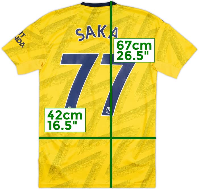 2019-20 Arsenal Away Shirt Saka #77 - 10/10 - (XS)