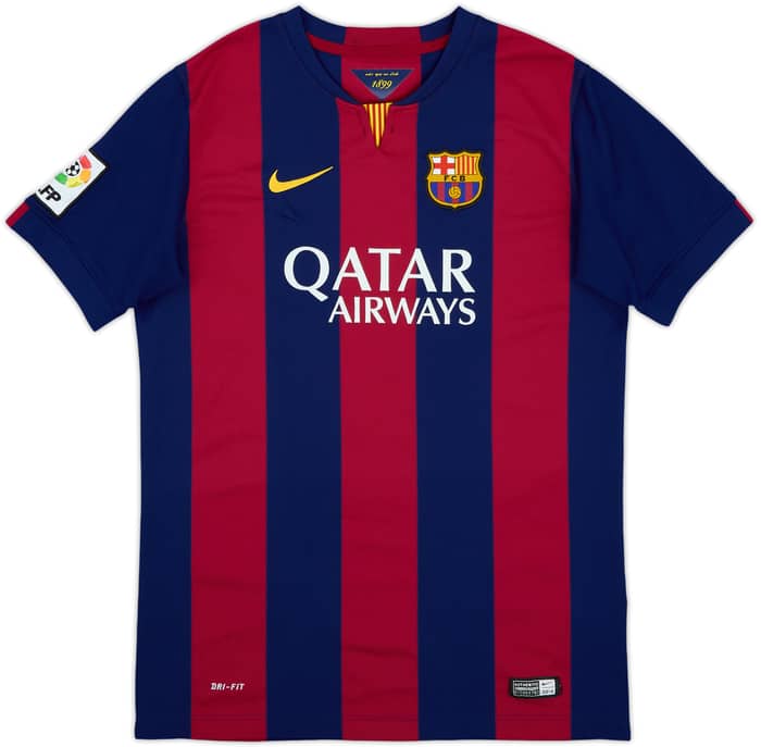 2014-15 Barcelona Home Shirt A.Iniesta #8 - 8/10 - (XL.Boys)