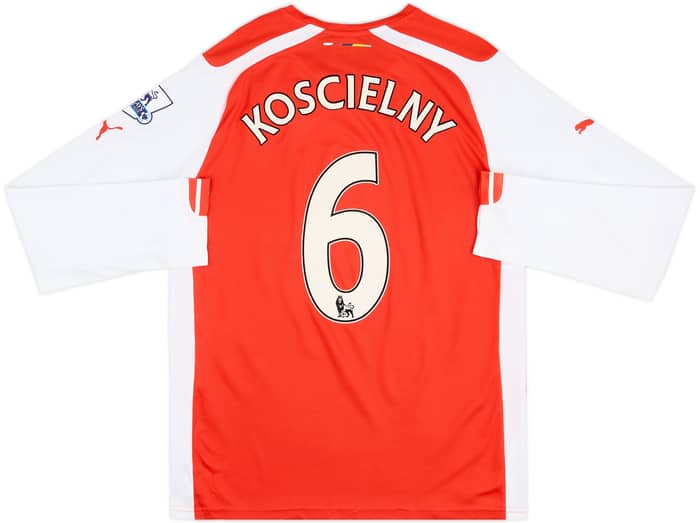 2015-16 Arsenal Home L/S Shirt Koscielny #6 - 8/10 - (M)