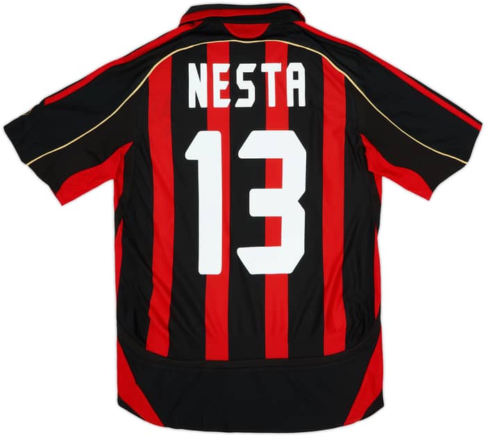 2006-07 AC Milan Home Shirt Nesta #13 - 6/10 - (S)