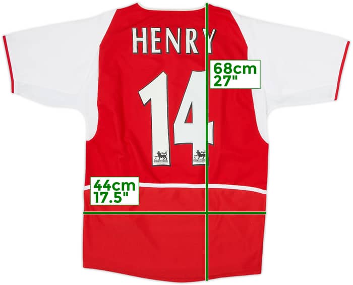 2002-04 Arsenal Home Shirt Henry #14 - 8/10 - (L.Boys)