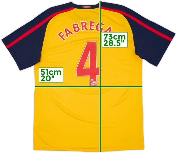 2008-09 Arsenal Away Shirt Fabregas #4 - 10/10 - (M)