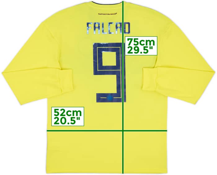 2018-19 Colombia Home L/S Shirt Falcao #9 - 5/10 - (M)