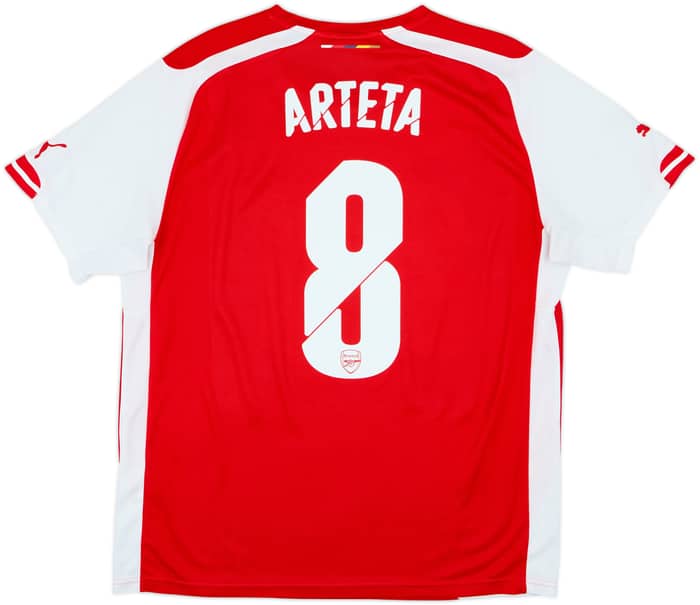 2014-15 Arsenal Home Shirt Arteta #8 - 8/10 - (L)