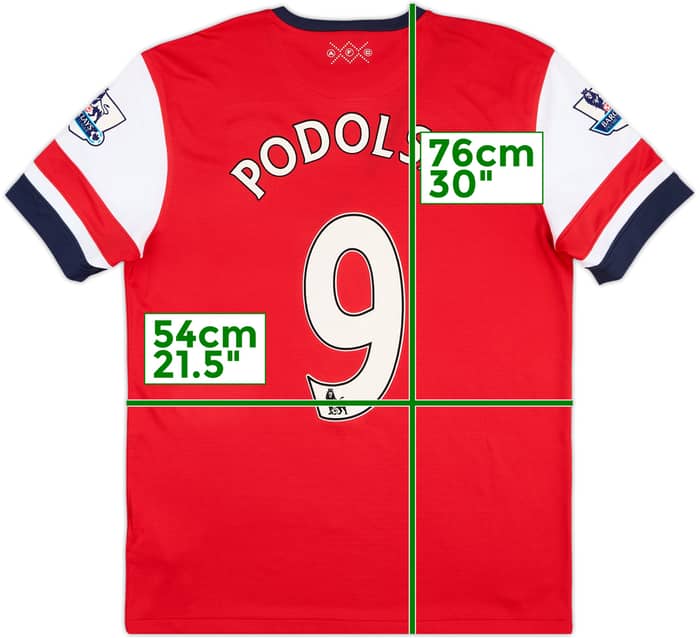 2012-14 Arsenal Home Shirt Podolski #9 - 9/10 - (L)