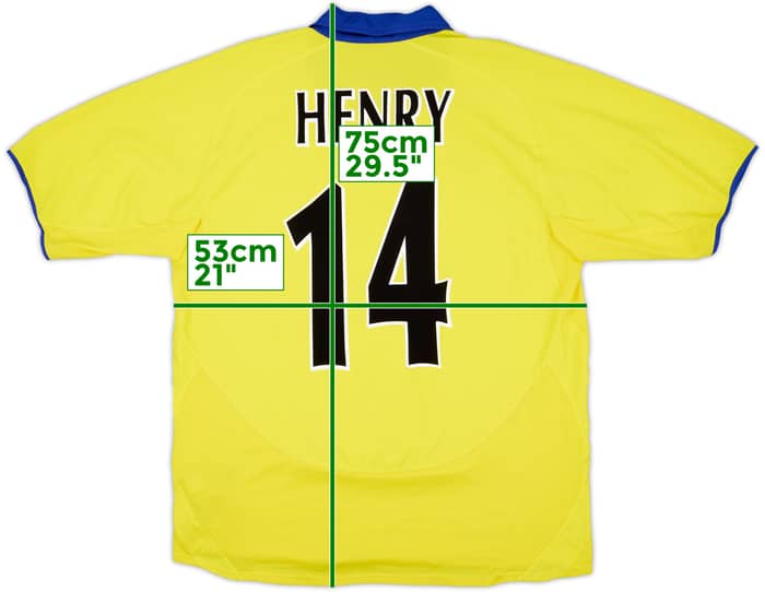 2003-05 Arsenal Away Shirt Henry #14 - 8/10 - (L)