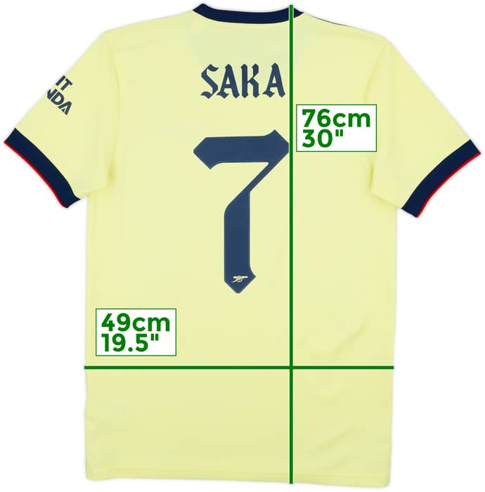 2021-22 Arsenal Away Shirt Saka #7 - 9/10 - (M)