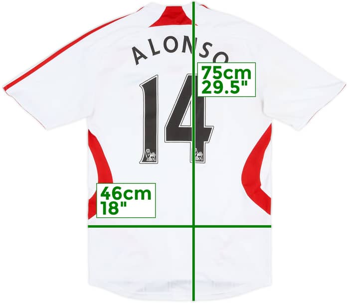 2007-08 Liverpool Away Shirt Alonso #14 - 6/10 - (S)