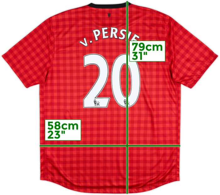 2012-13 Manchester United Home Shirt V.Persie #20 - 8/10 - (XL)