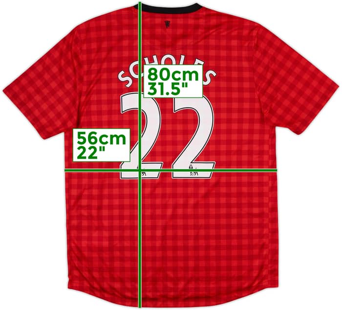 2012-13 Manchester United Home Shirt Scholes #22 - 6/10 - (L)