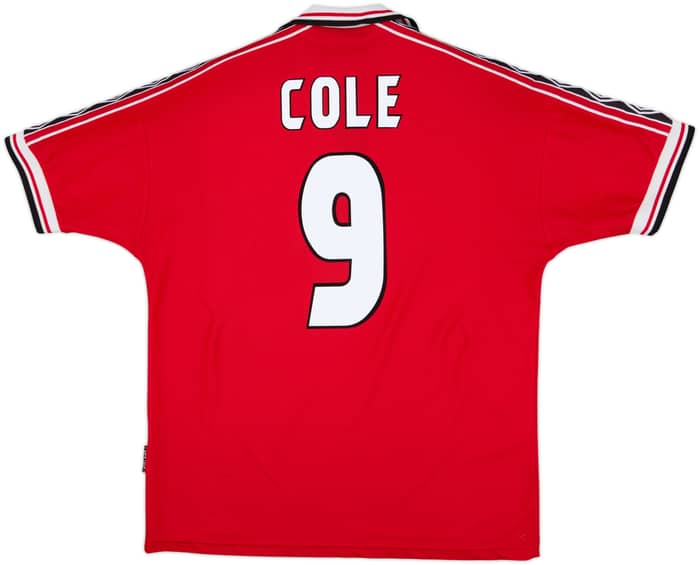 1998-00 Manchester United Home Shirt Cole #9 - 8/10 - (L)