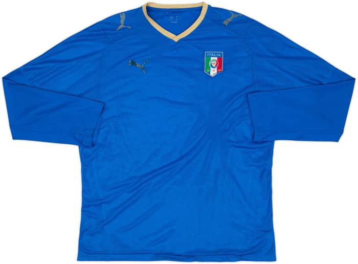 2007-08 Italy Player Issue Home L/S Shirt - 4/10 - (XL)