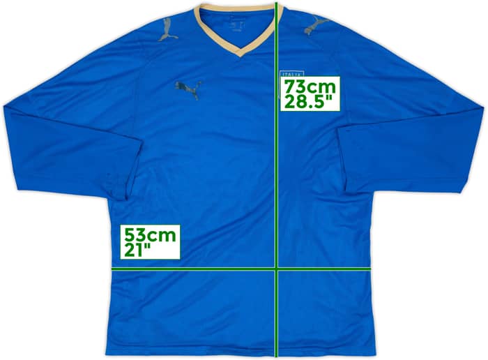 2007-08 Italy Player Issue Home L/S Shirt - 4/10 - (XL)