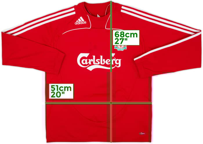 2008-09 Liverpool adidas Sweat Top - 7/10 - (M)