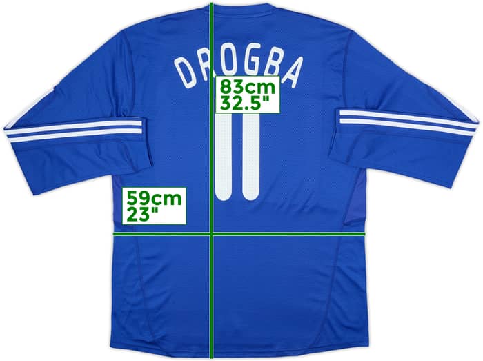 2009-10 Chelsea Home L/S Shirt Drogba #11 - 8/10 - (XL)