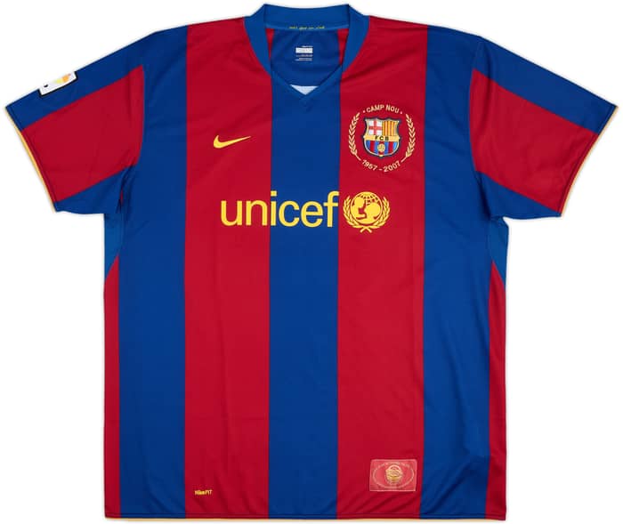 2007-08 Barcelona Home Shirt Ronaldinho #10 - 8/10 - (XXL)