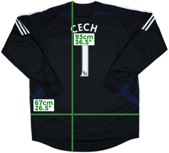 Camiseta de portero del Chelsea 2007-08 Cech #1 - 7/10 - (XXL)