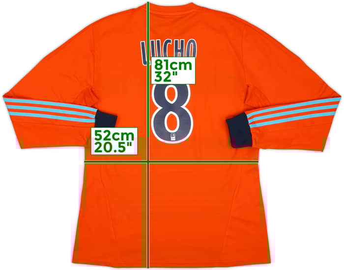 2011-12 Olympique Marseille Authentic Third L/S Shirt Lucho #8 - 10/10 - (XL)